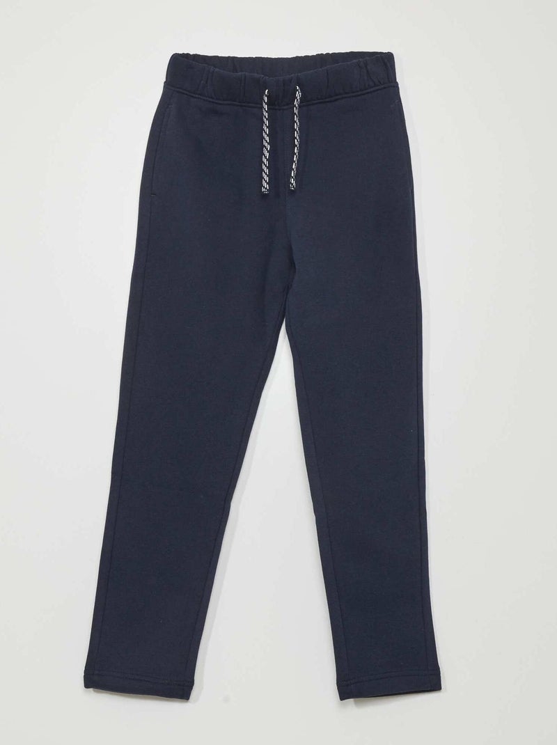 Gemêleerde joggingbroek met verstelbare tailleband BLAUW - Kiabi