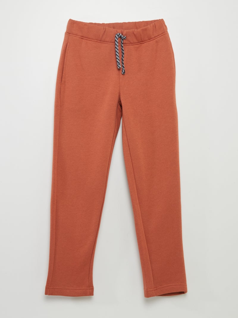 Gemêleerde joggingbroek met verstelbare tailleband ORANJE - Kiabi