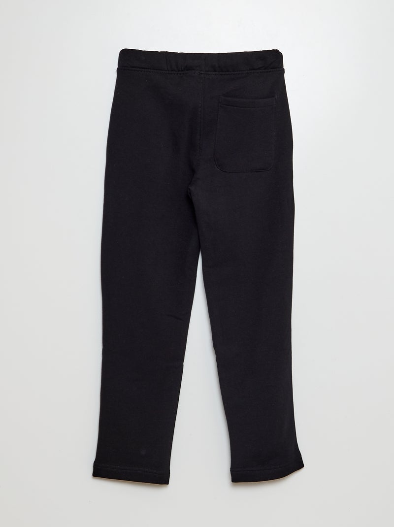 Gemêleerde joggingbroek met verstelbare tailleband zwart - Kiabi