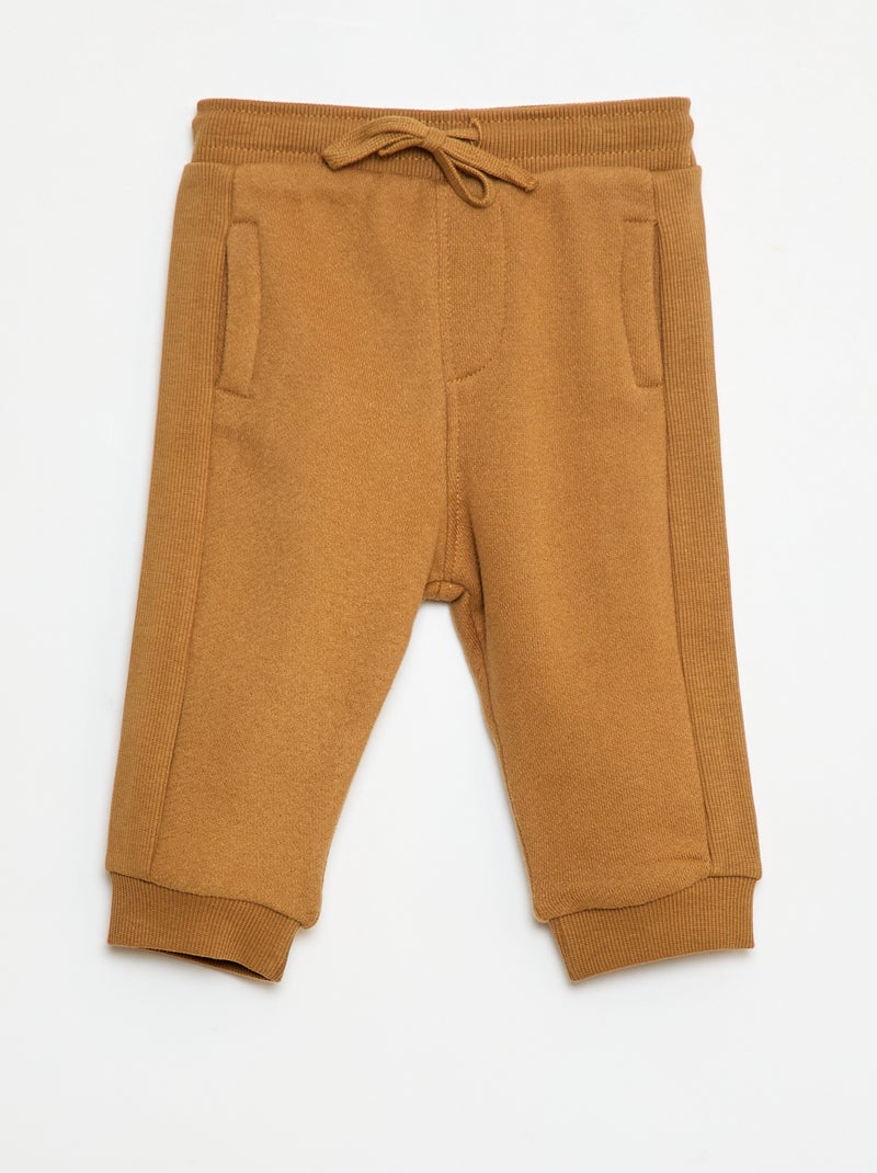 Gemêleerde joggingbroek van french terry Biege - Kiabi