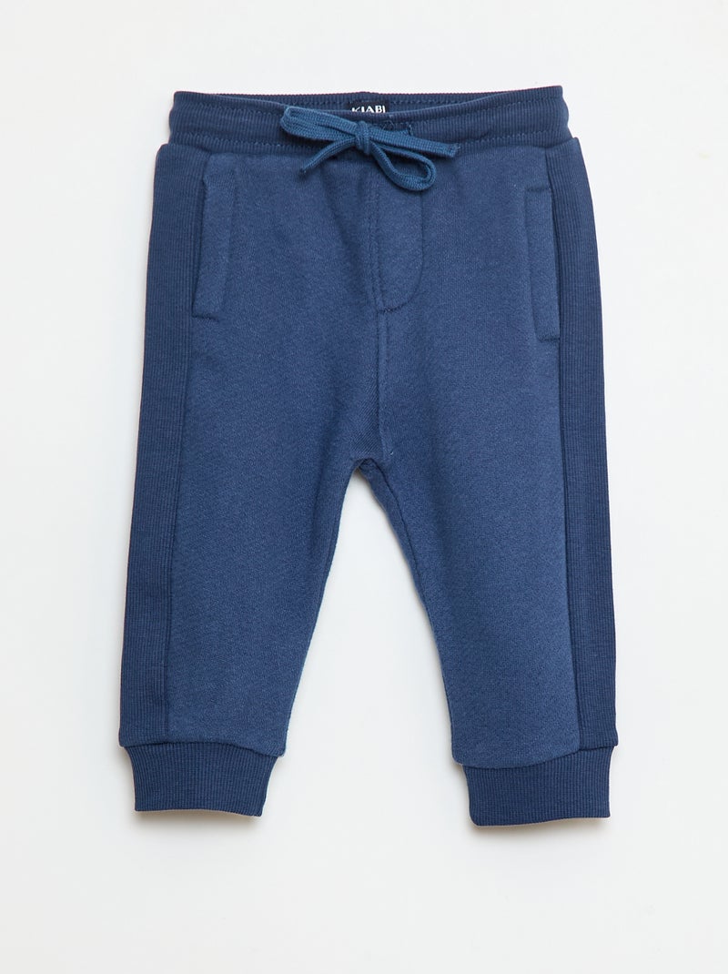 Gemêleerde joggingbroek van french terry Blauw - Kiabi