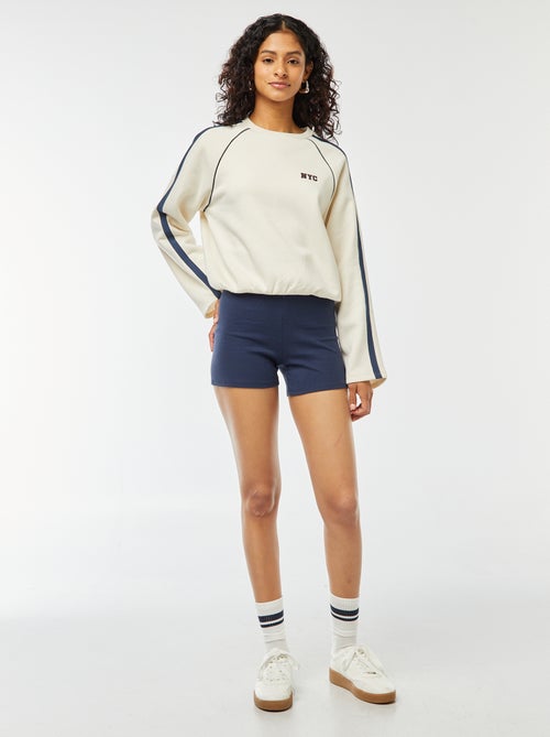 Gemêleerde sweater in sportwearstijl - Kiabi