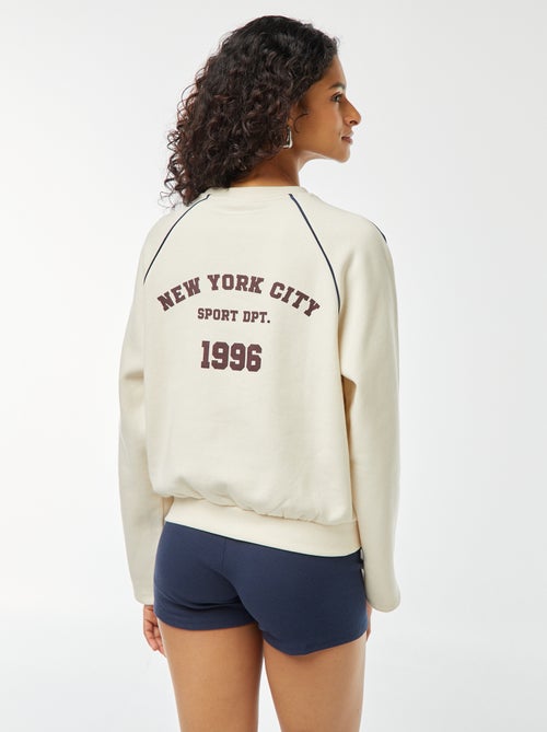 Gemêleerde sweater in sportwearstijl - Kiabi