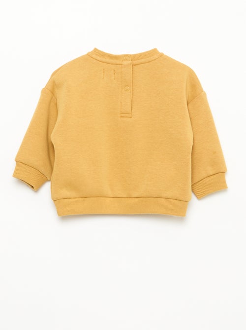 Gemêleerde sweater met zachte velours binnenkant - Kiabi