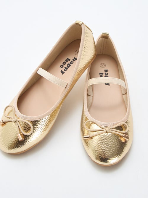 Gemetalliseerde ballerina's - Kiabi