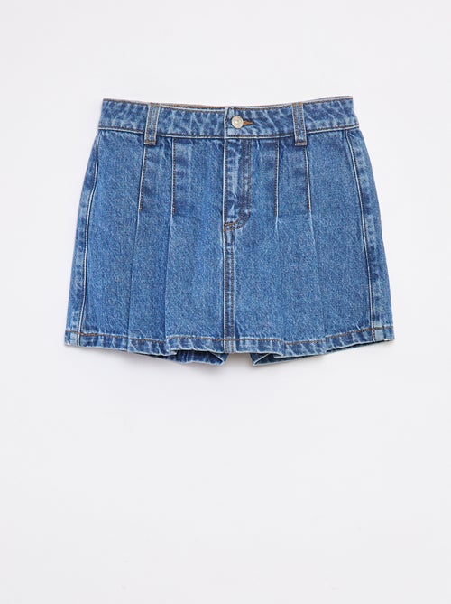 Geplooide skort van spijkerstof - Kiabi