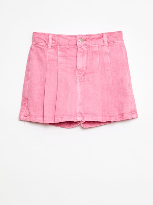 Geplooide skort van spijkerstof - Kiabi