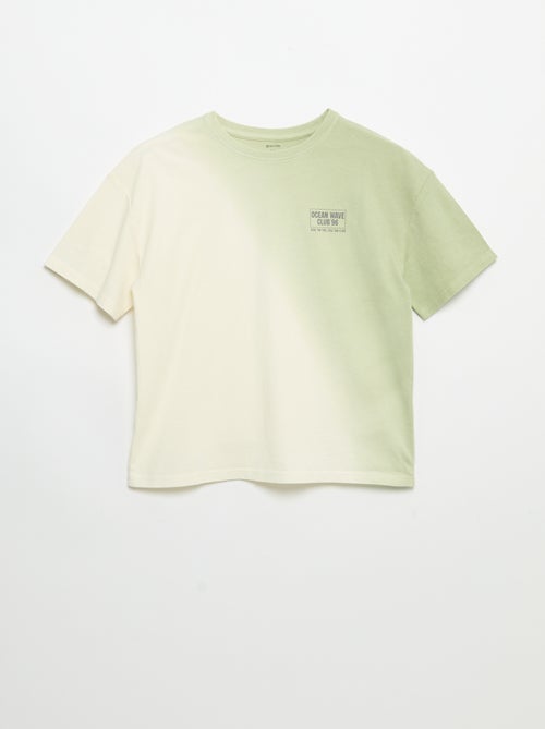Geprint T-shirt met korte mouwen en tie-dye effect - Kiabi