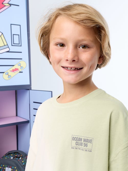 Geprint T-shirt met korte mouwen en tie-dye effect - Kiabi