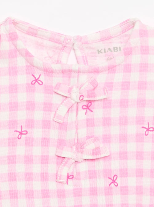 Geprint T-shirt met ruches - Kiabi