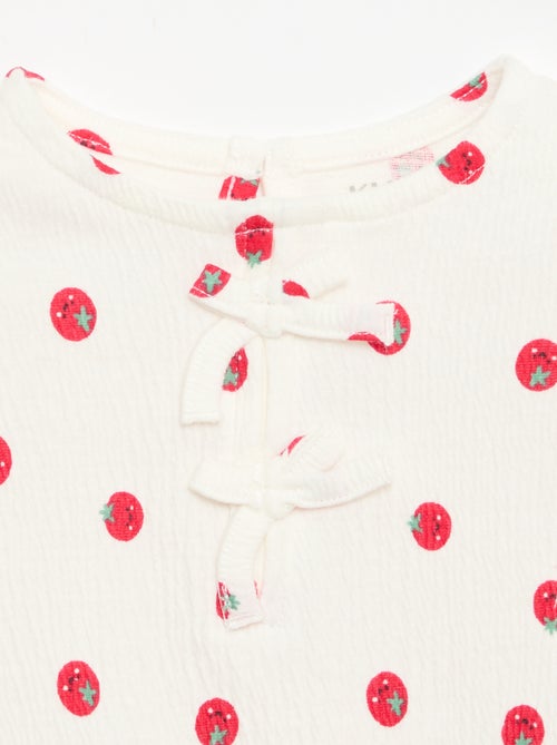 Geprint T-shirt met ruches - Kiabi