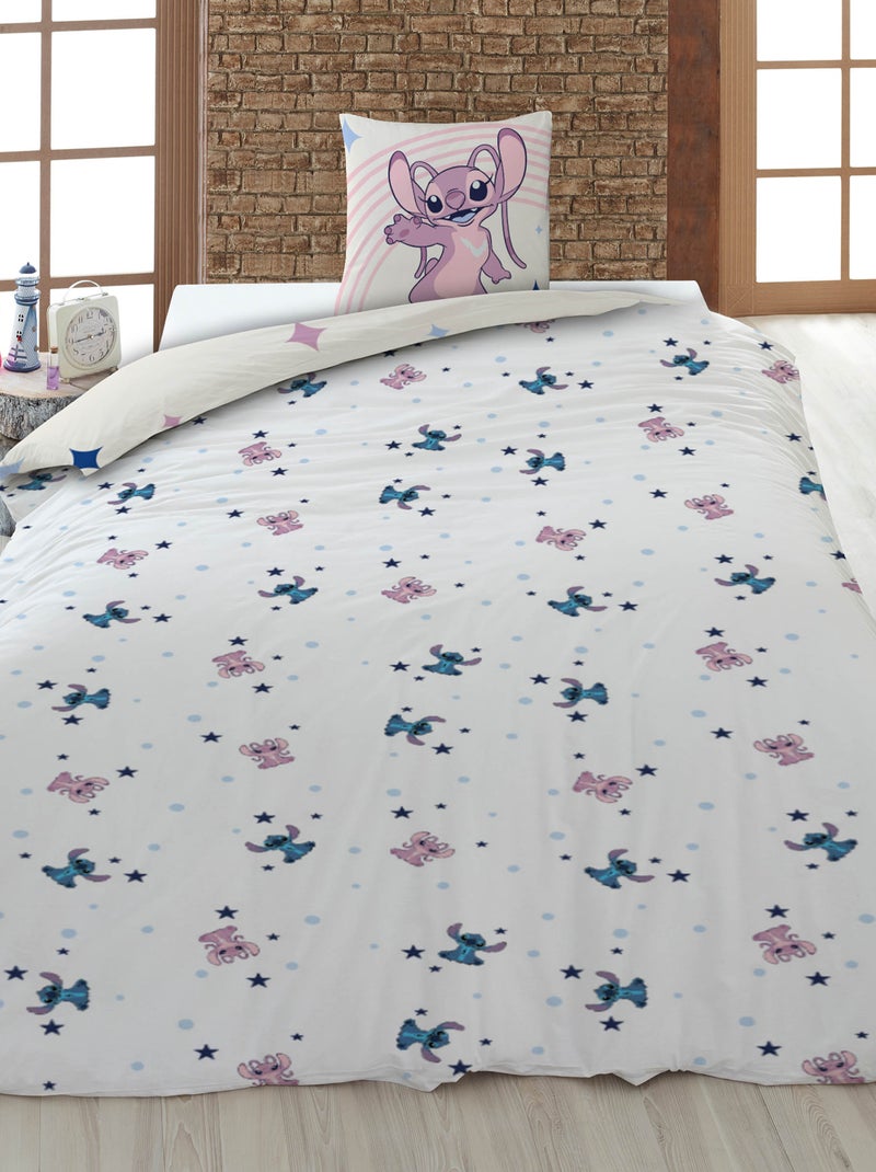 Geprinte dekbedovertrekset 'Stitch' 'Disney' - 1 persoon Biege - Kiabi