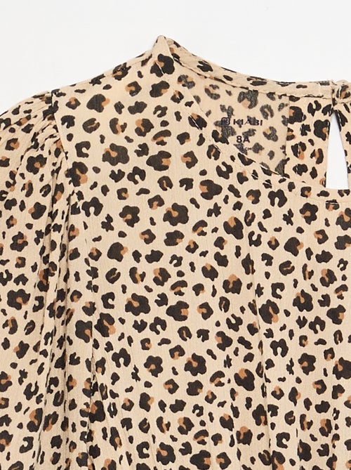 Geprinte jurk met volants - Kiabi