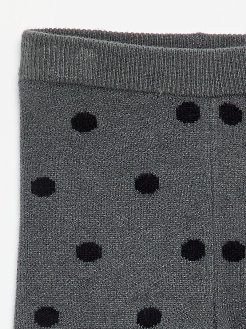 Geprinte legging van compact jerseytricot Grijs - Kiabi