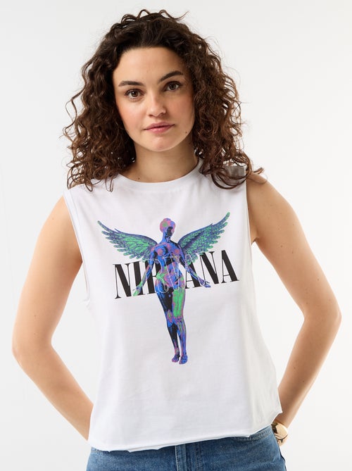 Geprinte 'Nirvana' tanktop - Kiabi