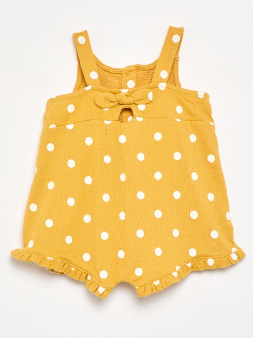 Geprinte playsuit van kreukelstof - Kiabi Geprinte playsuit van kreukelstof - Kiabi