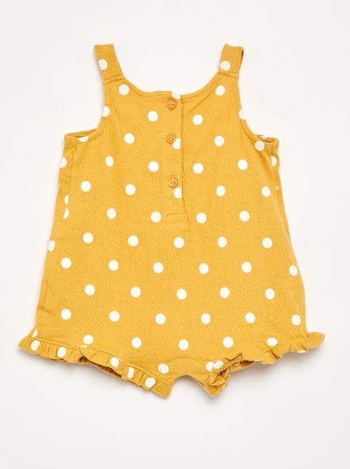 Geprinte playsuit van kreukelstof - Kiabi Geprinte playsuit van kreukelstof - Kiabi