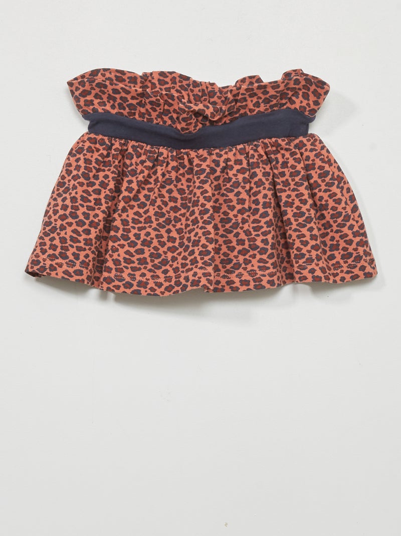 Gerende rok met print ROSE - Kiabi