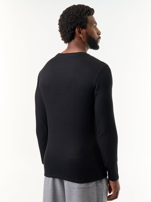 Geribbeld T-shirt met lange mouwen dat heerlijk warm aanvoelt - Kiabi