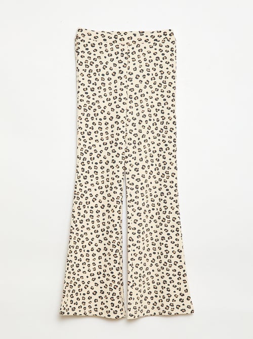 Geribbelde legging met motief - Kiabi