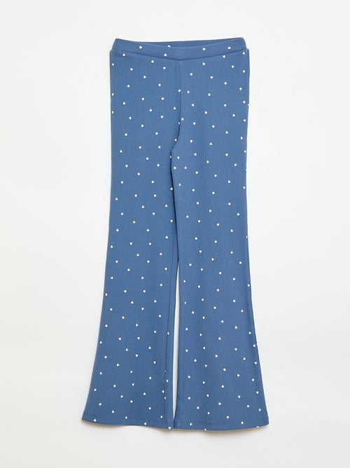 Geribbelde legging met motief - Kiabi