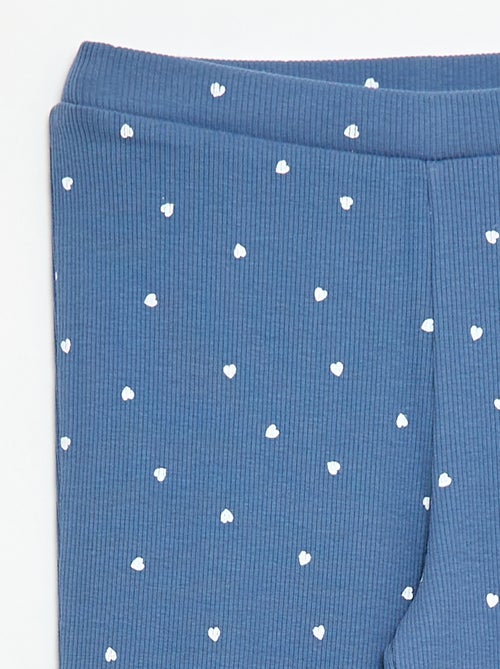 Geribbelde legging met motief - Kiabi