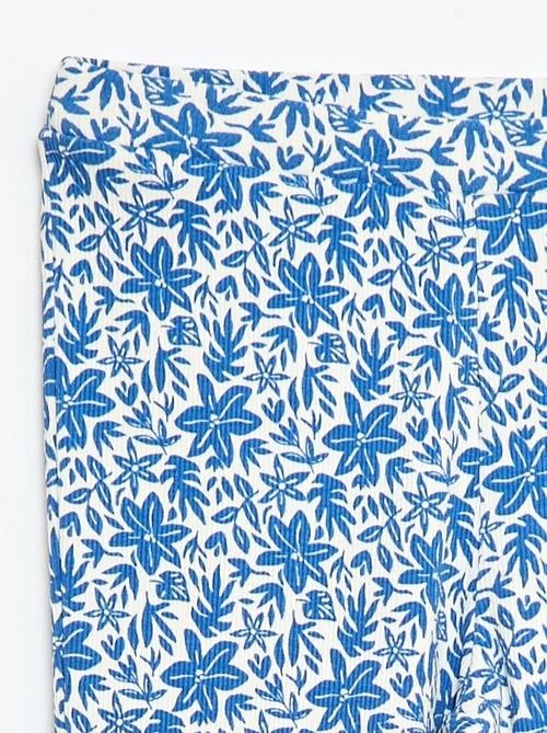 Geribbelde legging met motief - Kiabi