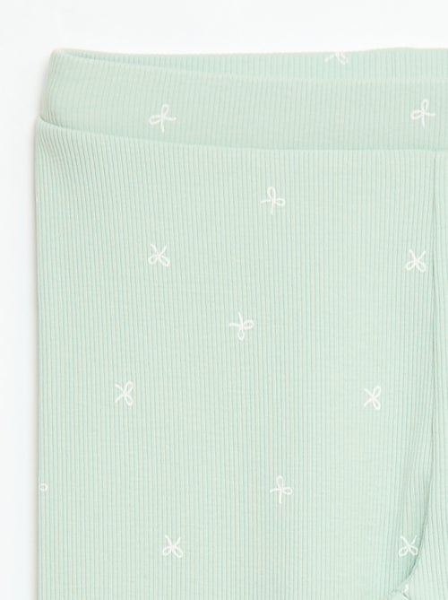 Geribbelde legging met motief - Kiabi