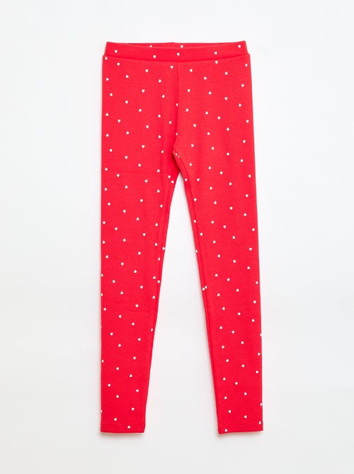 Geribbelde legging met motief - Kiabi