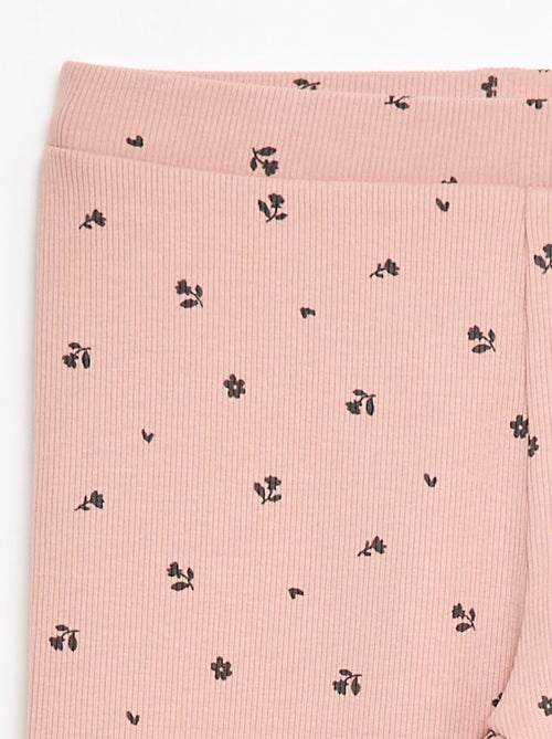 Geribbelde legging met motief - Kiabi