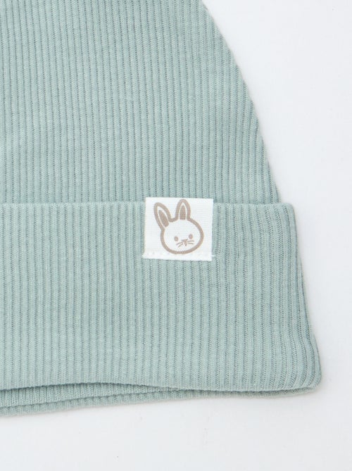 Geribbelde muts met fantasieoren - Kiabi