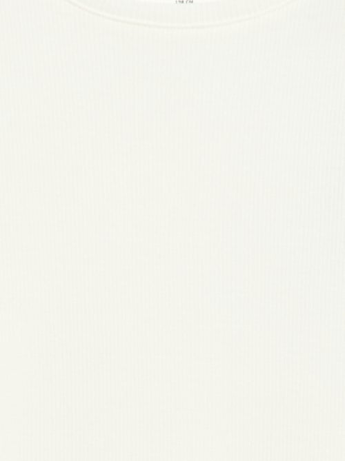 Geribbelde T-shirt met volanmouwen - Kiabi