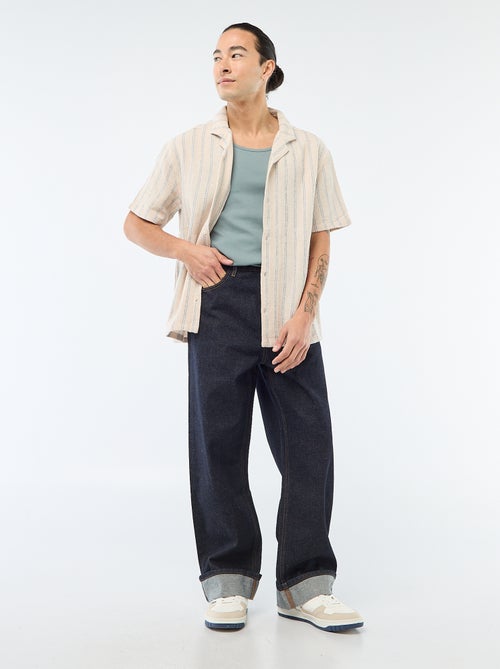 Geribbelde tanktop - Kiabi