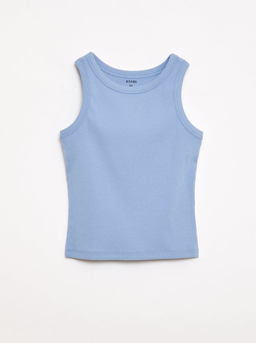 Geribbelde top met ronde hals - Kiabi