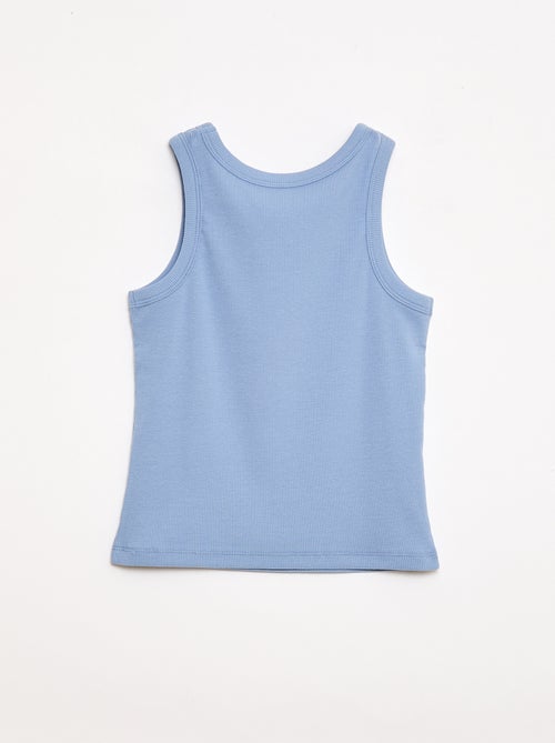 Geribbelde top met ronde hals - Kiabi