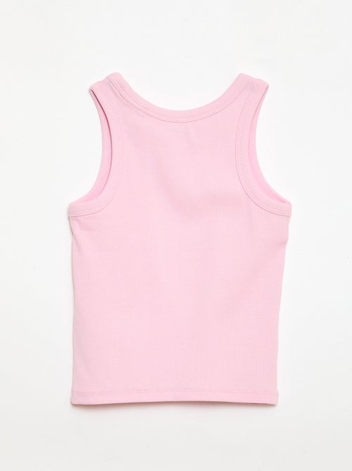Geribbelde top met ronde hals - Kiabi