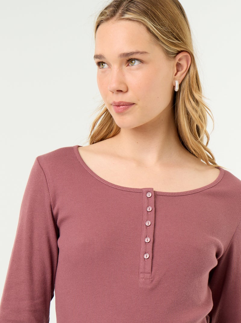 Geribd pyjama T-shirt Rose - Kiabi