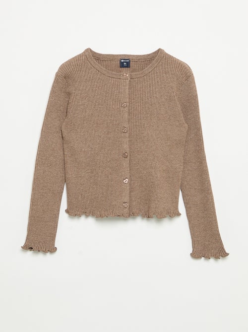 Geribd vest met lange mouwen - Kiabi