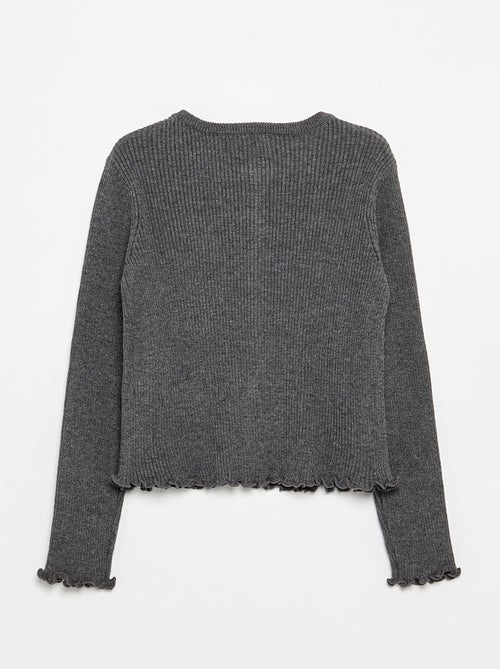 Geribd vest met lange mouwen - Kiabi