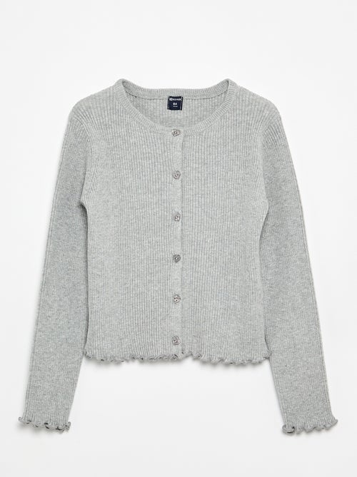 Geribd vest met lange mouwen - Kiabi