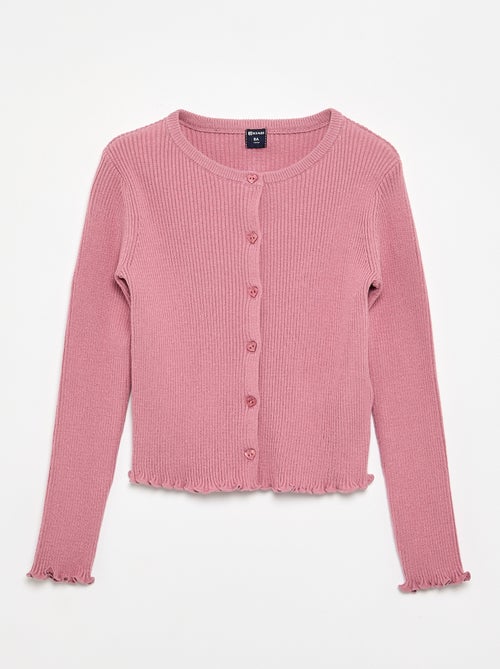 Geribd vest met lange mouwen - Kiabi