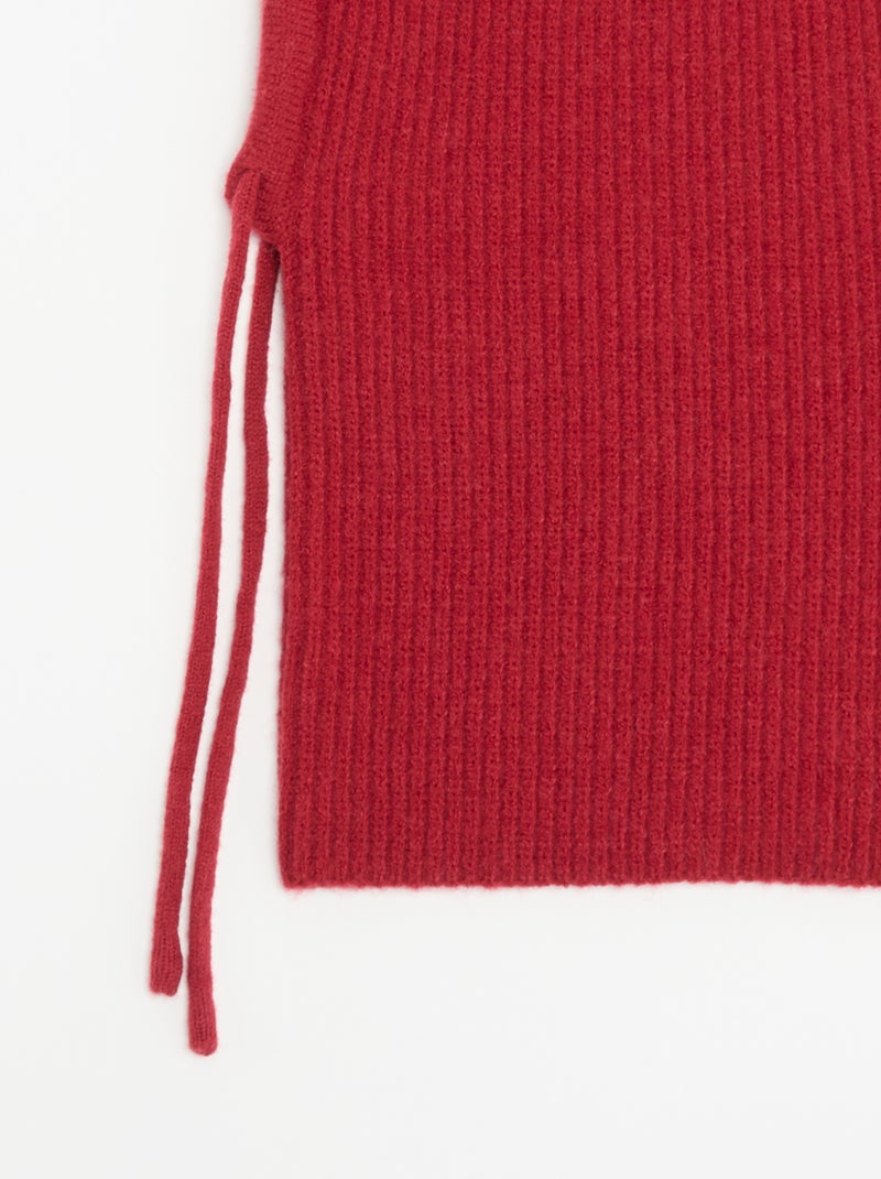 Geribde effen cagoule Rood - Kiabi