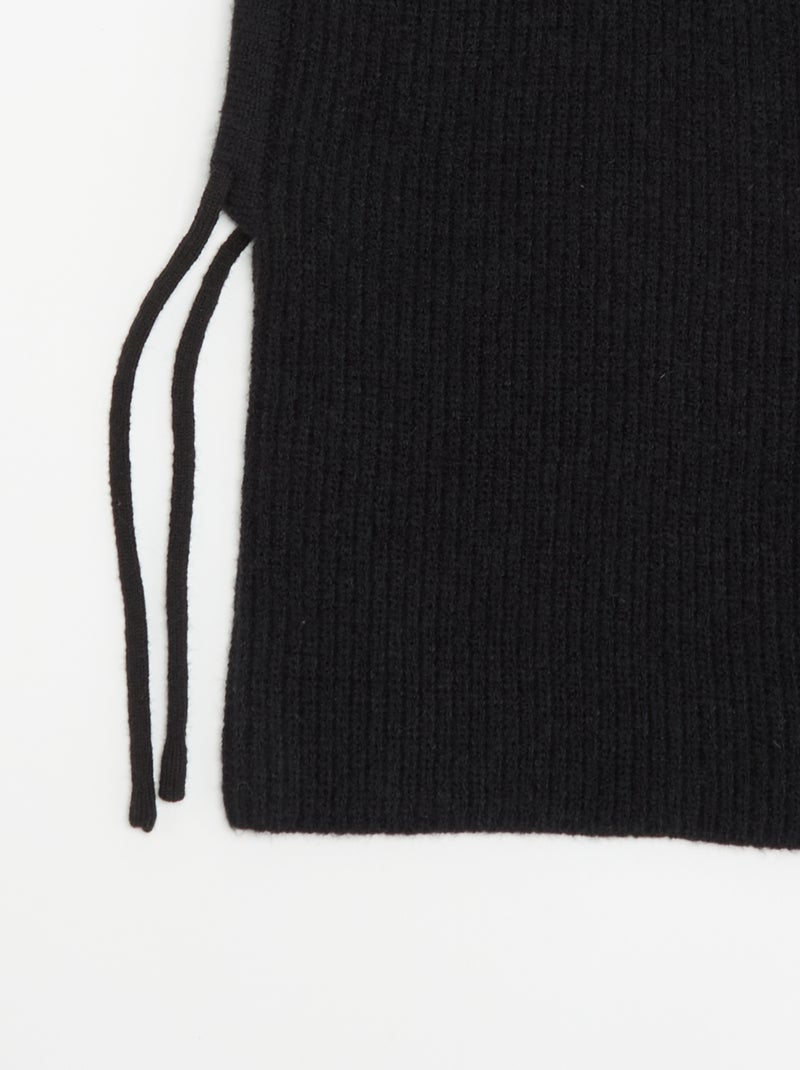 Geribde effen cagoule Zwart - Kiabi