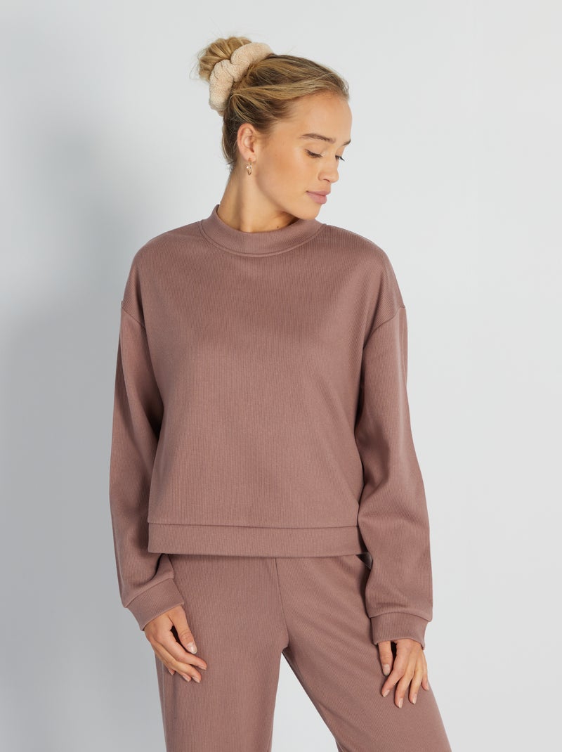 Geribde sweater PAARS - Kiabi