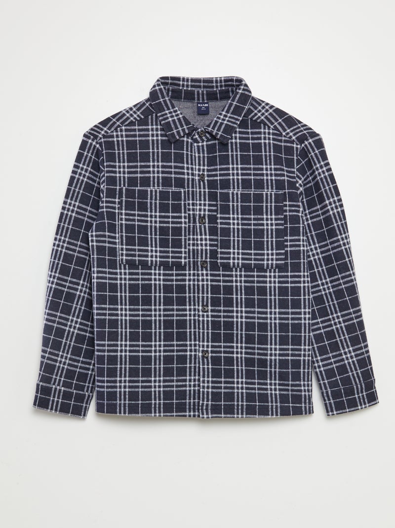 Geruit, flanellen overhemd BLAUW - Kiabi
