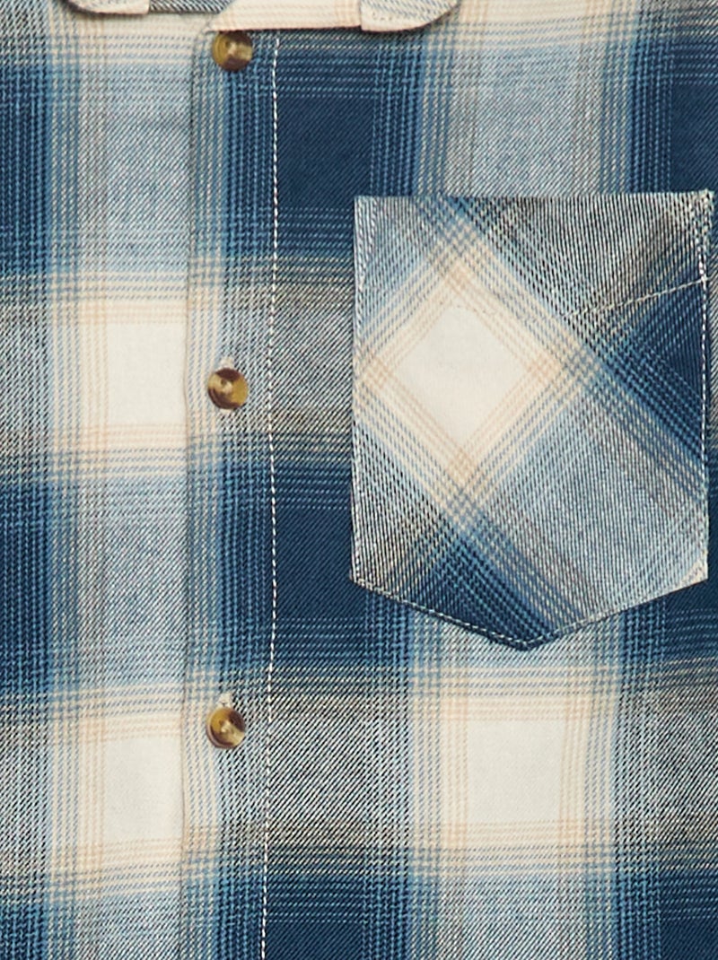 Geruit, flanellen overhemd Blauw - Kiabi