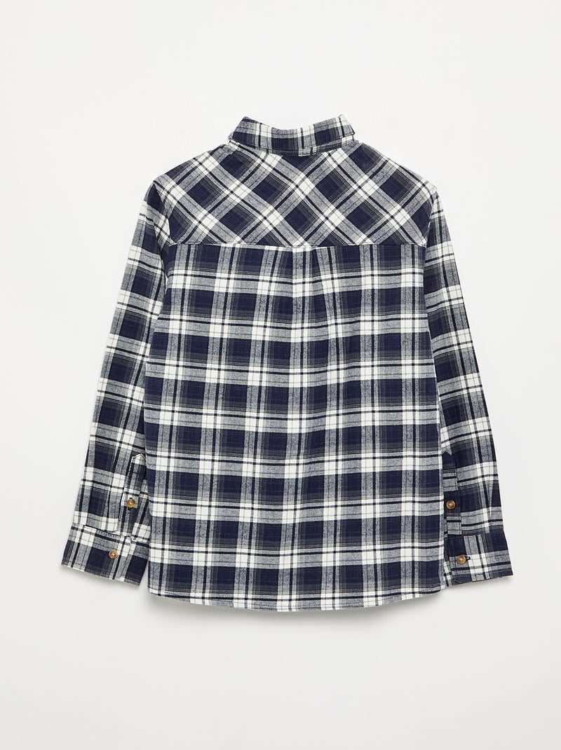 Geruit flanellen overhemd Blauw - Kiabi