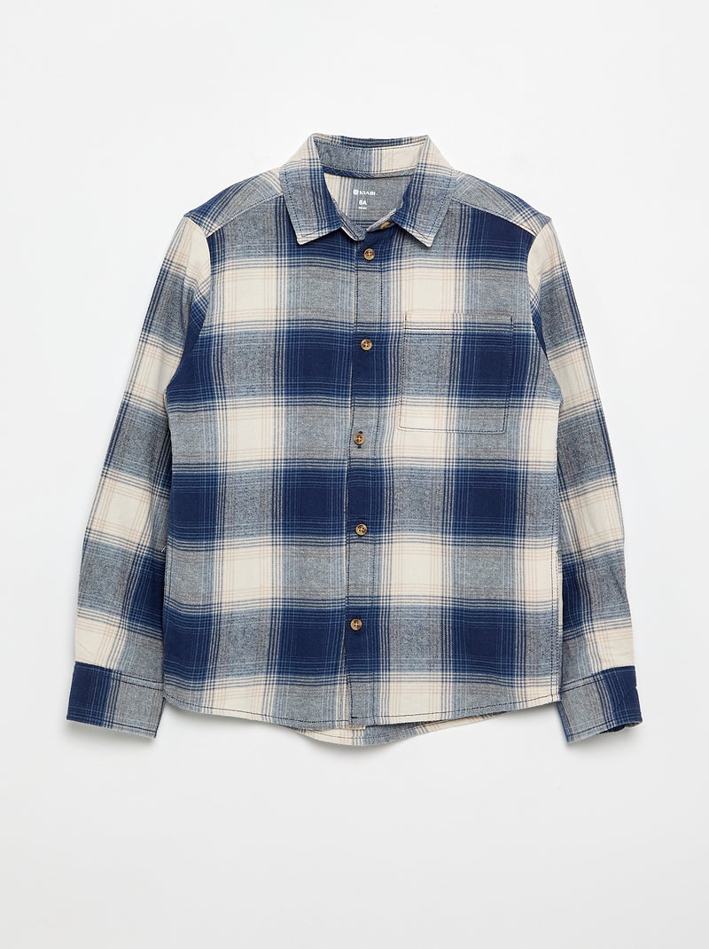 Geruit overhemd - aantrekcollectie Blauw - Kiabi