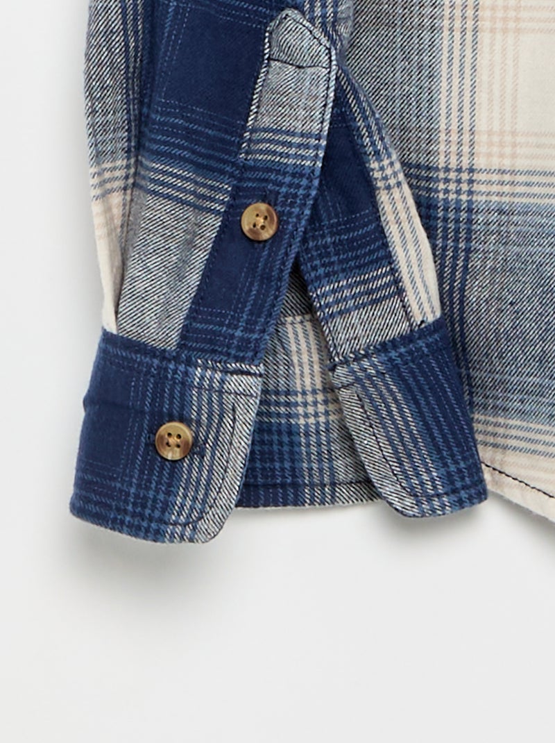 Geruit overhemd - aantrekcollectie Blauw - Kiabi