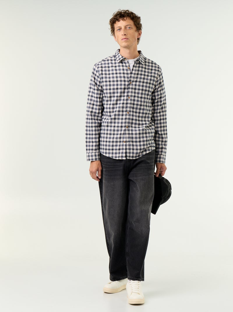 Geruit overhemd Blauw - Kiabi